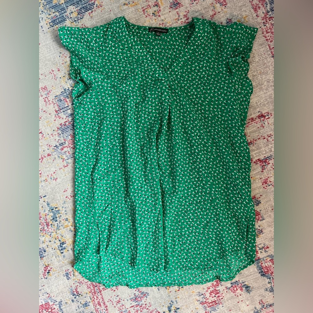 Flowery green blouse